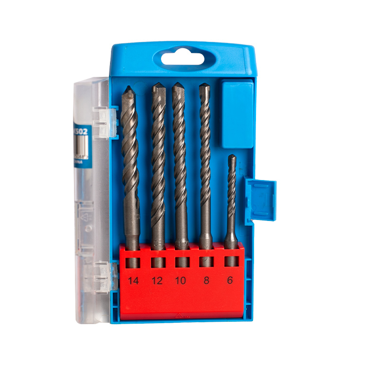 LOVPAIN6pcs SDS-Plus Rotary Hammer Drill Bit Set Round Handle Two Slots  Impact Drill Bits 6mm 8mm 10mm 12mm 14mm 16mm